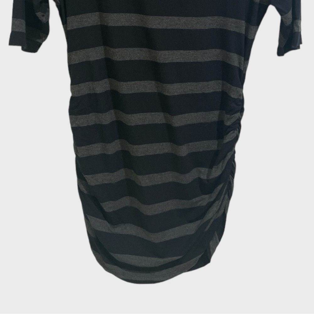 A Pea  in the Pod Black Gray  Stripe Tee Shirt Size XS - Picture 6 of 8